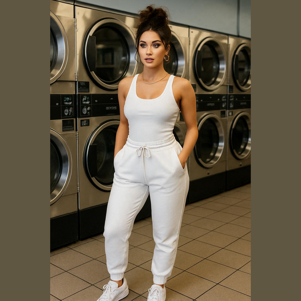 Frame Distressed Blue Joggers